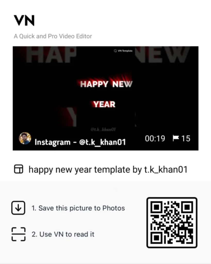 Happy New Year Template VN Qr Code